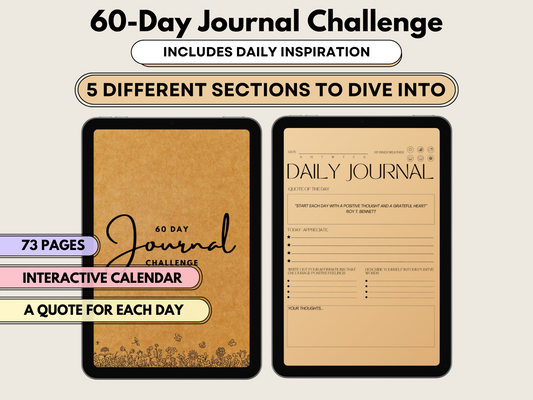 60-Day Journal Challenge For All Ages. Discover Your Potential