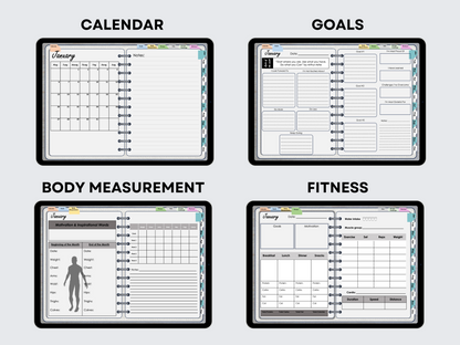 Mega 2024 and 2025 Digital Fitness Planner & Journal Bundle